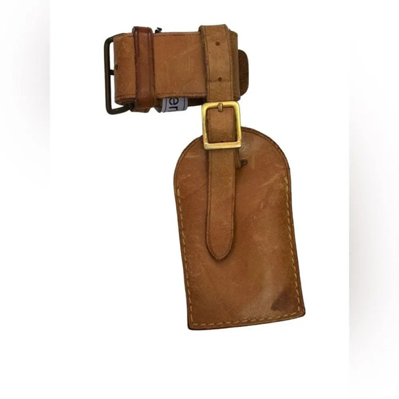Authenticated Louis Vuitton Vintage Luggage tag large size with poignet - Picture 3 of 14